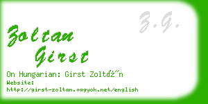 zoltan girst business card